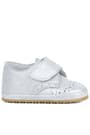 Genuine Leather Silver Grey Banded Babies Shoes