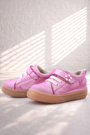 Anatomical Genuine Leather Soft Pink Floral Velcro Girls' Shoes