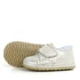 Genuine Leather Beige Shiny Banded Babies Shoes