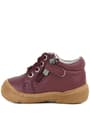 Soft Genuine Leather Zippered Claret Red Baby Boots