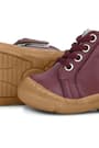 Soft Genuine Leather Zippered Claret Red Baby Boots