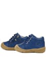 Soft Genuine Leather Zippered Navy Blue Baby Boots