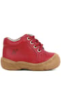Soft Genuine Leather Zippered Red Baby Boots