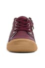 Soft Genuine Leather Zippered Claret Red Baby Boots