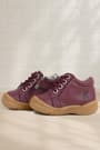 Soft Genuine Leather Zippered Claret Red Baby Boots