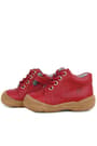 Soft Genuine Leather Zippered Red Baby Boots