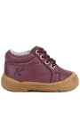 Soft Genuine Leather Zippered Claret Red Baby Boots