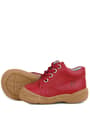 Soft Genuine Leather Zippered Red Baby Boots
