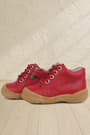 Soft Genuine Leather Zippered Red Baby Boots