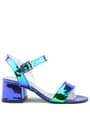 Pony Purple Green Hologram Shiny Heeled Party Shoes for Girls