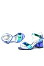 Pony Purple Green Hologram Shiny Heeled Party Shoes for Girls