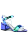 Pony Purple Green Hologram Shiny Heeled Party Shoes for Girls