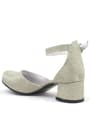Merida Gold Silvery Thick Heels Girls Heeled Shoes