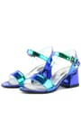 Pony Purple Green Hologram Shiny Heeled Party Shoes for Girls