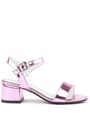 Shiny Mirror Pink Girls Evening Heel Shoes