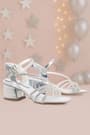 Moana Silver Stone Detailed Girls' Heeled Evening Dress Shoes