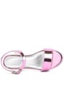 Shiny Mirror Pink Girls Evening Heel Shoes