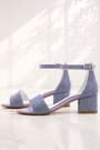 Lilo Glitter Purple Single Strap Girls High Heel Evening Shoes
