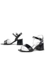 Pony Black Rougan Thick Heeled Girls Evening Shoes