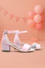 Lilo Glitter Pink Single Strap Girls High Heel Evening Shoes