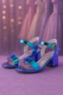 Pony Purple Green Hologram Shiny Heeled Party Shoes for Girls