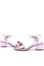 Shiny Mirror Pink Girls Evening Heel Shoes