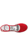 Red Suede Shoes Thick Heels Party Heels Girls