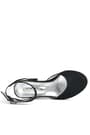 Black Suede Heels Thick Girls High Heeled Shoes