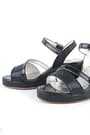 Black Wedge Heeled Shoes For Girl's