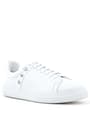 Hakiki Deri Kadın Beyaz Bağcıklı Yıldızlı Sneaker Ayakkabı