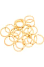 30 Adet Altın Renk 3 cm Metal Anahtarlık Halkası