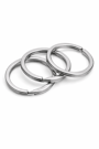 30 Adet Gümüş Renk 3 cm Metal Anahtarlık Halkası