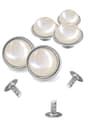 20 Adet Yarım Yuvarlak 15mm İnci Çakma Rivet