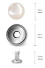 20 Adet Yarım Yuvarlak 8mm İnci Çakma Rivet