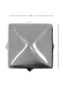 Süs Tırnaklı Çakma Kare Piramit 8 mm 20 Adet Metal Trok