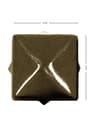 Antique Color Square Pyramid with Ornamental Claw 7 mm 20 Pieces Metal Troc