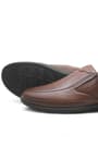 Izderi Tan Colorc Leather Large Number Men's Diabetic Anatomical Shoes