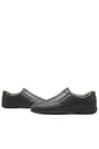 Large Size Men's Black Leather diabetic Anatomic Shoes