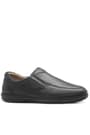 Large Size Men's Black Leather diabetic Anatomic Shoes