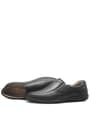 Large Size Men's Black Leather diabetic Anatomic Shoes
