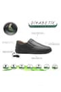 Large Size Men's Black Leather diabetic Anatomic Shoes