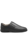 Large Size Men's Black Leather diabetic Anatomic Shoes