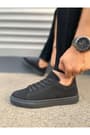 JY122 Mode Bağcıklı Süet Erkek Günlük Sneaker Ayakkabı SST - Siyah