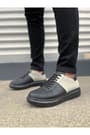 JY151 Boost Bağcıklı Cilt Süet Erkek Günlük Sneaker Ayakkabı CSST - Siyah/Gri