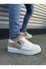 JY155 Warrior Bağcıklı ve Fermuarlı Cilt Süet Erkek Günlük Sneaker Ayakkabı CSBT - Beyaz/Krem