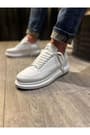 JY914 Drake Bağcıklı Cilt Erkek Günlük Sneaker Ayakkabı CBT Beyaz