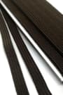 Kahverengi 6 mm 5 mt Dayanıklı Sert Yassı Elastik Şerit Lastik B-0104-K-6