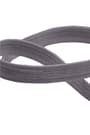 Koyu Gri 12 mm 5 mt Dayanıklı Sert Yassı Elastik Şerit Lastik B-0104-KGR-12