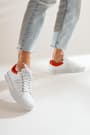 Hakiki Deri Beyaz Kadın Sneakers Spor Kadın Ayakkabı