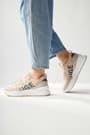 Mintra Bej Dalgıç Kumaş Baksılı Sneakers
